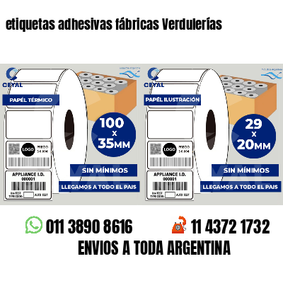 etiquetas adhesivas fábricas Verdulerías