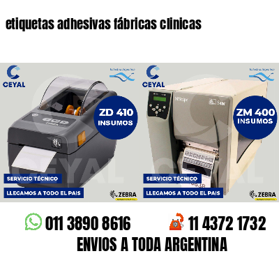 etiquetas adhesivas fábricas clinicas
