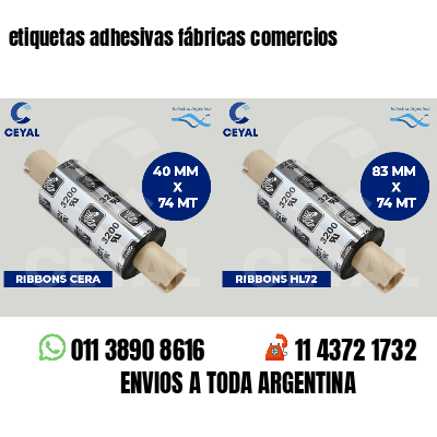 etiquetas adhesivas fábricas comercios