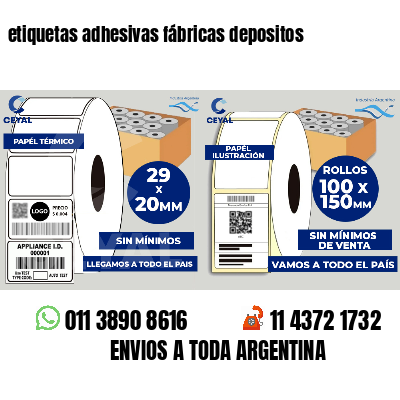 etiquetas adhesivas fábricas depositos