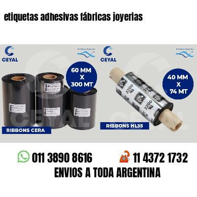 etiquetas adhesivas fábricas joyerias
