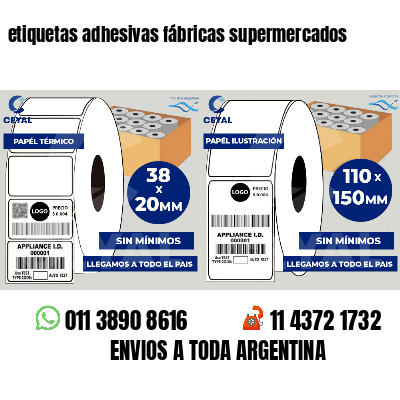 etiquetas adhesivas fábricas supermercados