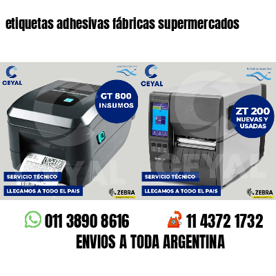 etiquetas adhesivas fábricas supermercados