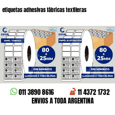 etiquetas adhesivas fábricas textileras