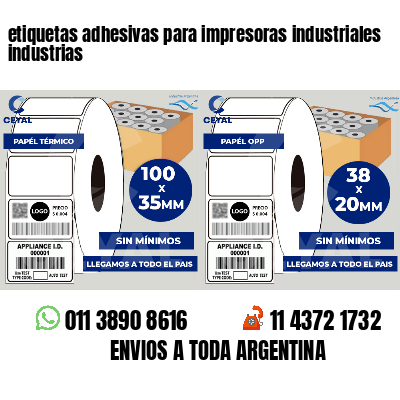 etiquetas adhesivas para impresoras industriales industrias