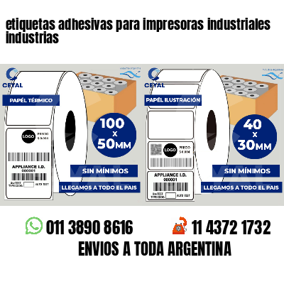etiquetas adhesivas para impresoras industriales industrias