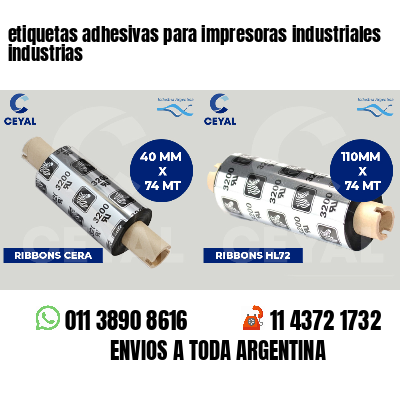etiquetas adhesivas para impresoras industriales industrias