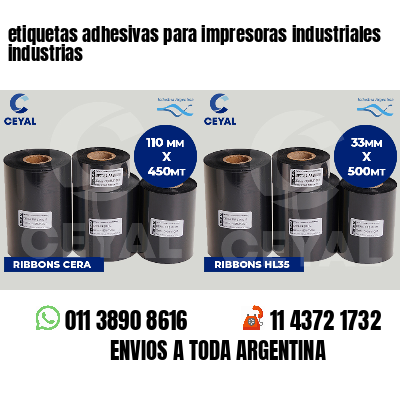 etiquetas adhesivas para impresoras industriales industrias
