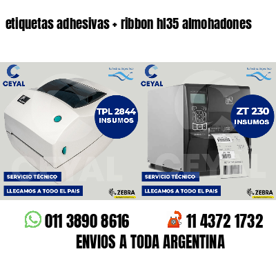etiquetas adhesivas   ribbon hl35 almohadones