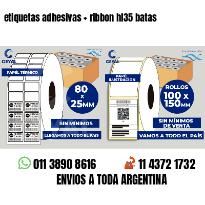 etiquetas adhesivas   ribbon hl35 batas