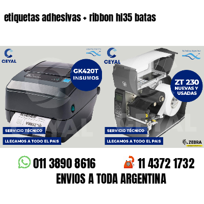 etiquetas adhesivas   ribbon hl35 batas