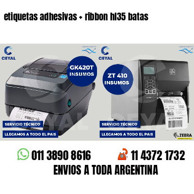 etiquetas adhesivas   ribbon hl35 batas