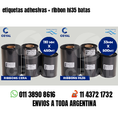etiquetas adhesivas   ribbon hl35 batas