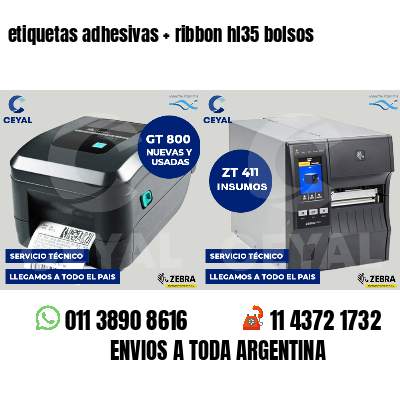 etiquetas adhesivas   ribbon hl35 bolsos