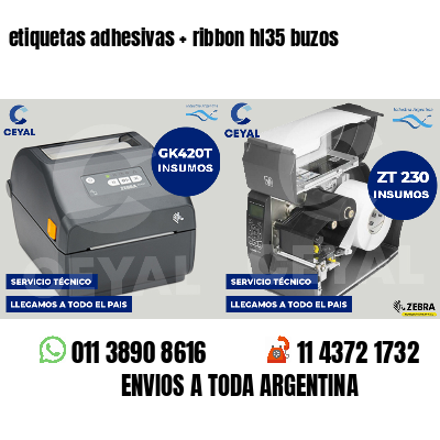 etiquetas adhesivas   ribbon hl35 buzos
