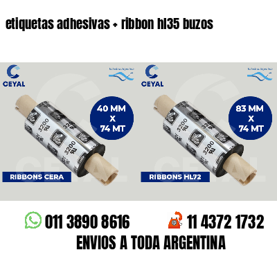 etiquetas adhesivas   ribbon hl35 buzos