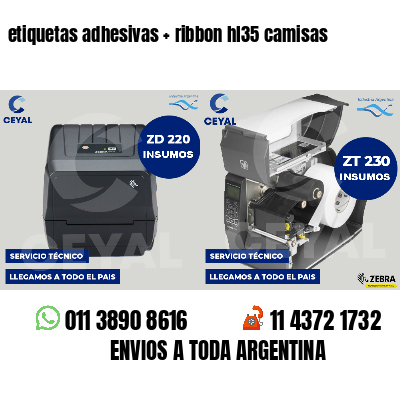 etiquetas adhesivas   ribbon hl35 camisas