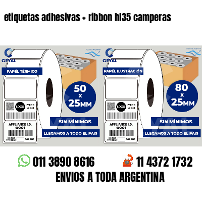 etiquetas adhesivas   ribbon hl35 camperas