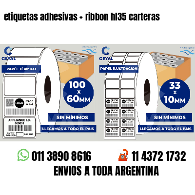etiquetas adhesivas   ribbon hl35 carteras