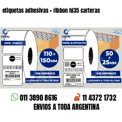 etiquetas adhesivas   ribbon hl35 carteras