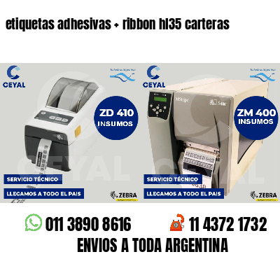 etiquetas adhesivas   ribbon hl35 carteras