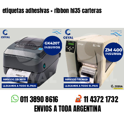etiquetas adhesivas   ribbon hl35 carteras