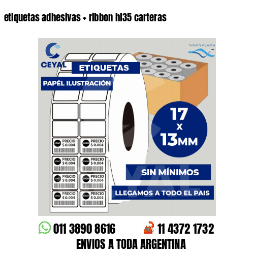 etiquetas adhesivas   ribbon hl35 carteras
