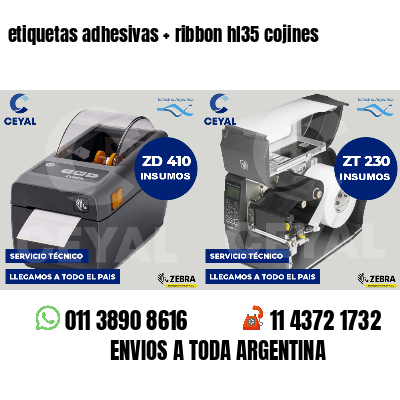 etiquetas adhesivas   ribbon hl35 cojines