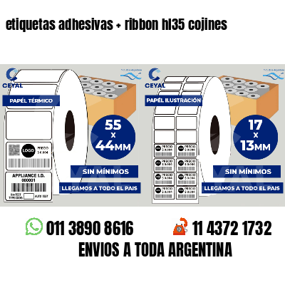 etiquetas adhesivas   ribbon hl35 cojines