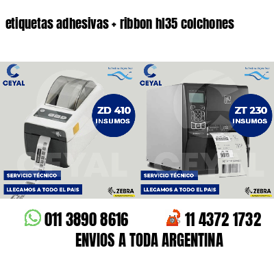 etiquetas adhesivas   ribbon hl35 colchones