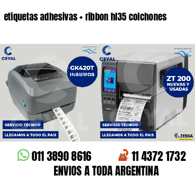 etiquetas adhesivas   ribbon hl35 colchones