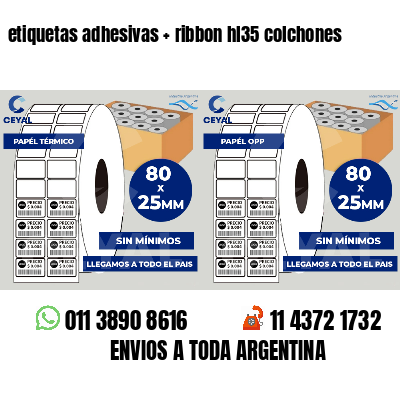 etiquetas adhesivas   ribbon hl35 colchones