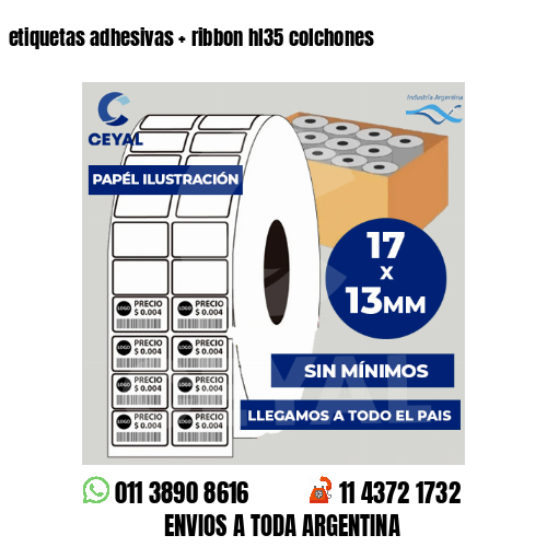 etiquetas adhesivas   ribbon hl35 colchones