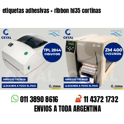 etiquetas adhesivas   ribbon hl35 cortinas