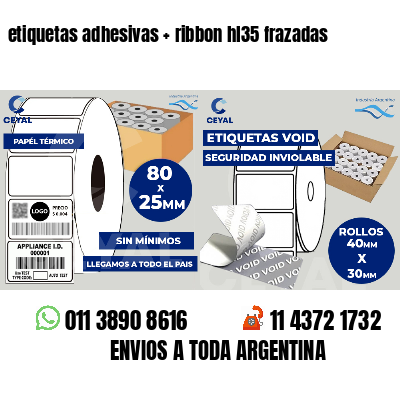 etiquetas adhesivas   ribbon hl35 frazadas