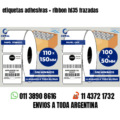 etiquetas adhesivas   ribbon hl35 frazadas