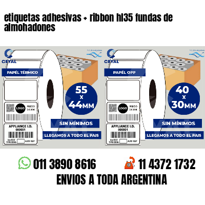 etiquetas adhesivas   ribbon hl35 fundas de almohadones