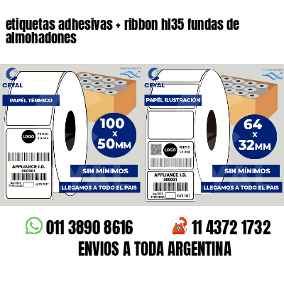 etiquetas adhesivas   ribbon hl35 fundas de almohadones