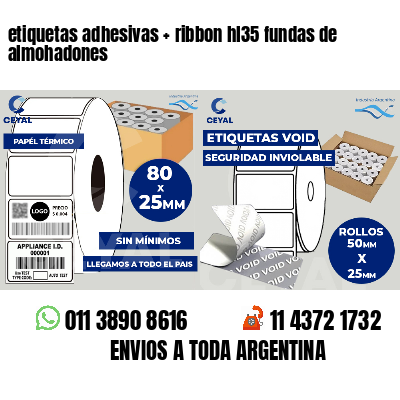 etiquetas adhesivas   ribbon hl35 fundas de almohadones