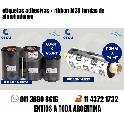 etiquetas adhesivas   ribbon hl35 fundas de almohadones