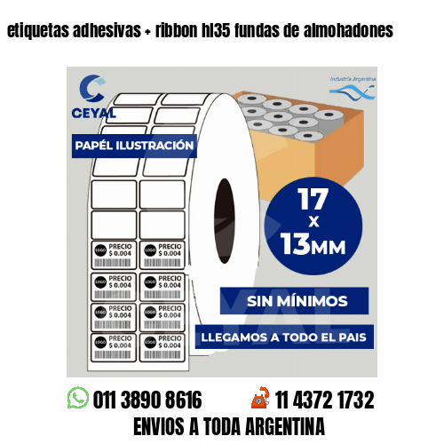 etiquetas adhesivas   ribbon hl35 fundas de almohadones