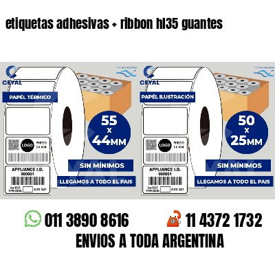 etiquetas adhesivas   ribbon hl35 guantes