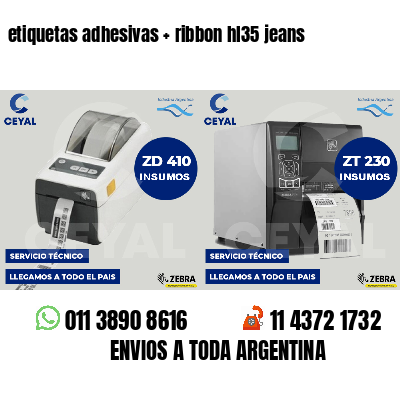 etiquetas adhesivas   ribbon hl35 jeans