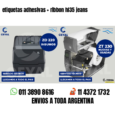 etiquetas adhesivas   ribbon hl35 jeans