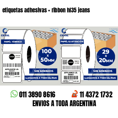 etiquetas adhesivas   ribbon hl35 jeans