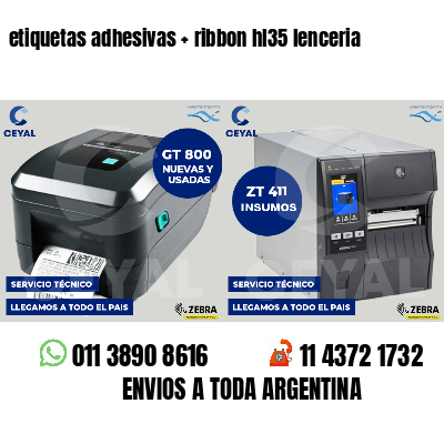 etiquetas adhesivas   ribbon hl35 lenceria