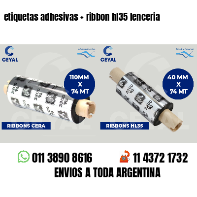 etiquetas adhesivas   ribbon hl35 lenceria
