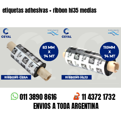 etiquetas adhesivas   ribbon hl35 medias
