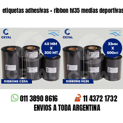 etiquetas adhesivas   ribbon hl35 medias deportivas