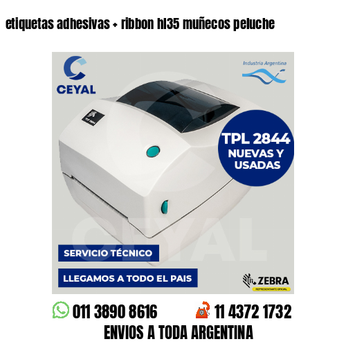 etiquetas adhesivas   ribbon hl35 muñecos peluche